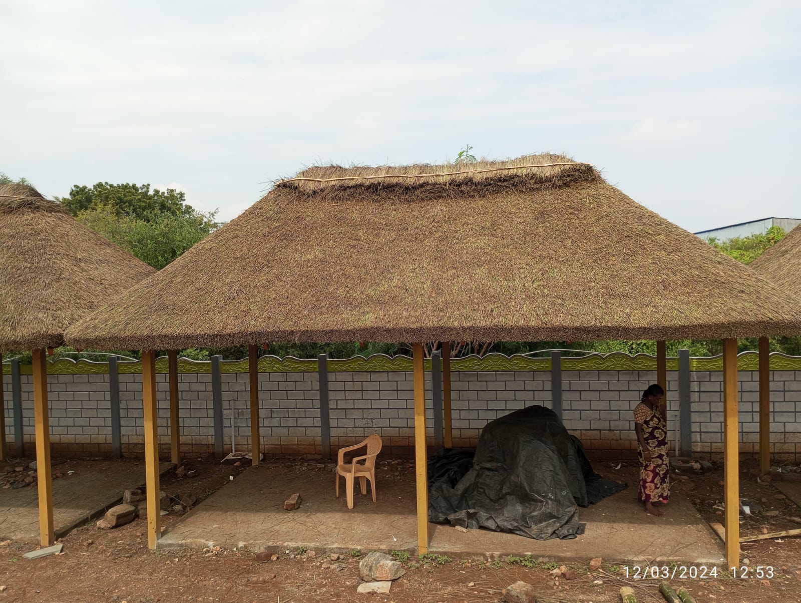 Heritage traditional hut house with clay walls