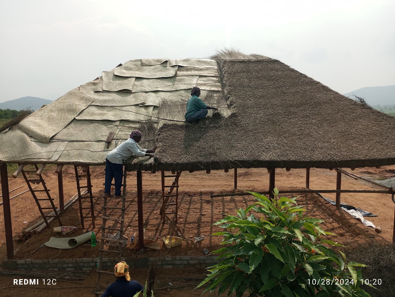 Heritage traditional hut house with clay walls