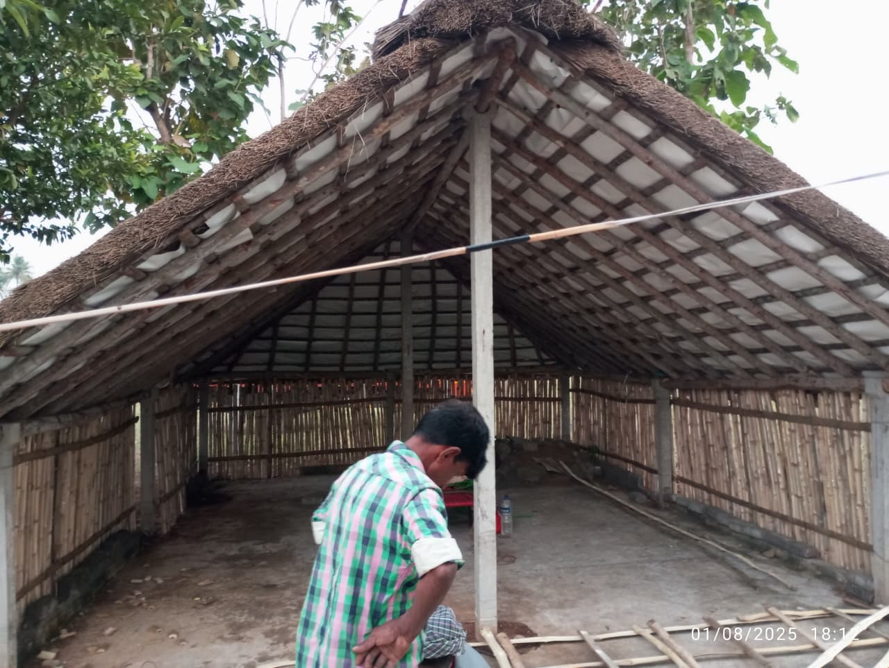 Heritage traditional hut house with clay walls